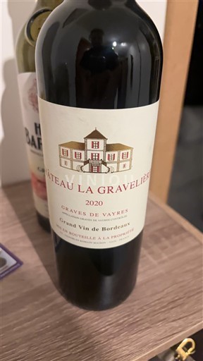 Вина Rouge sec Château La Gravelie`re 2020 Francuska Bordo Грав-де-Вар AOC